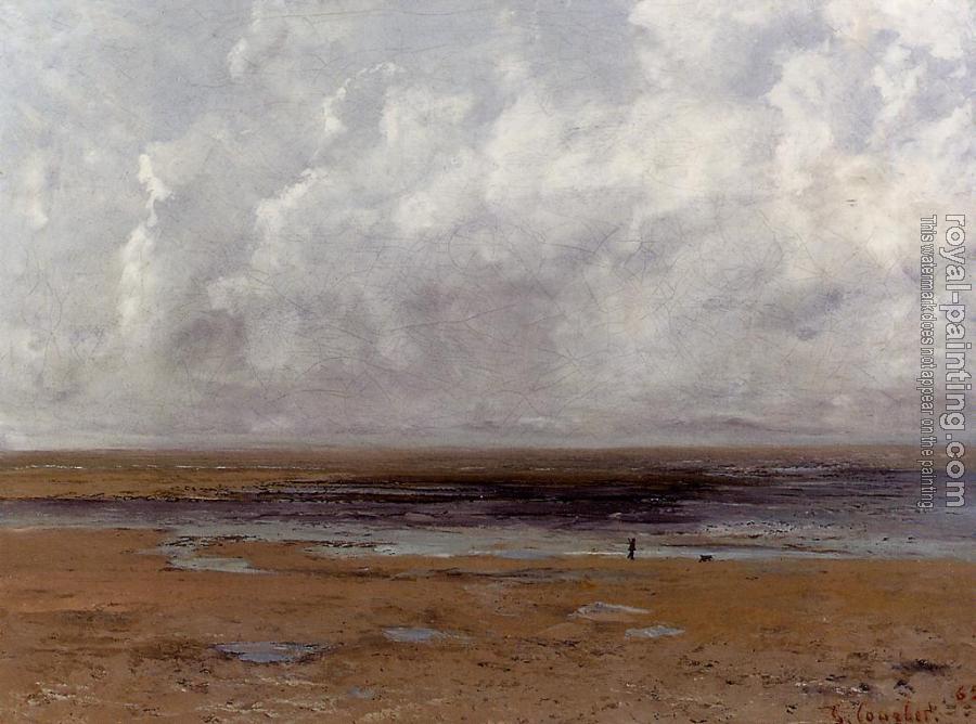 Gustave Courbet : The Beach at Trouville at Low Tide
